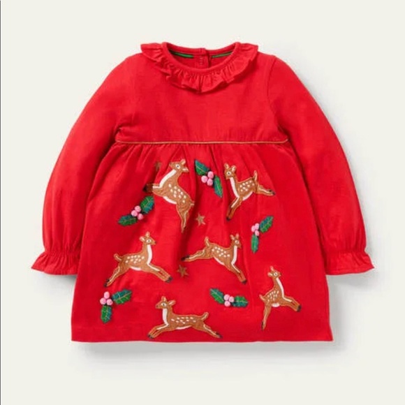 NWT Mini Boden Jersey Appliqué Dress - Picture 1 of 10